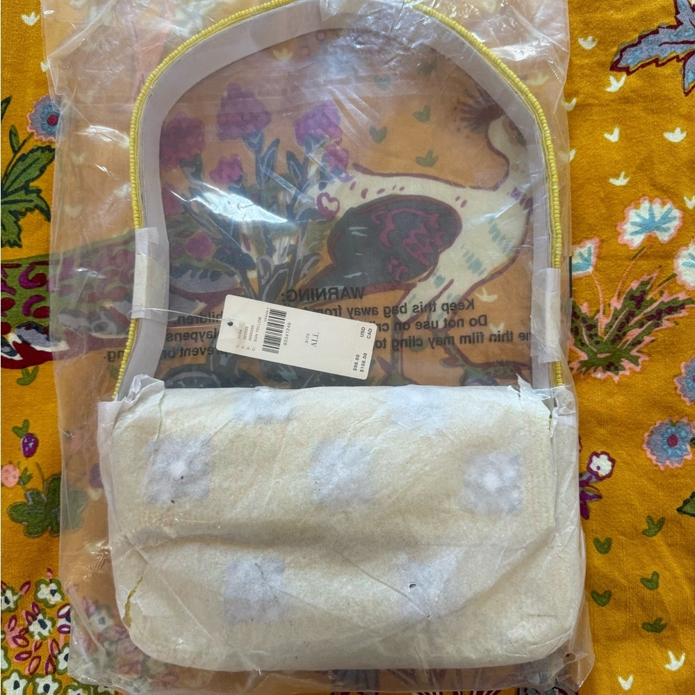 Anthropologie Fiona Beaded Women's Bag with Crystal Accents - Picture 3 of 3